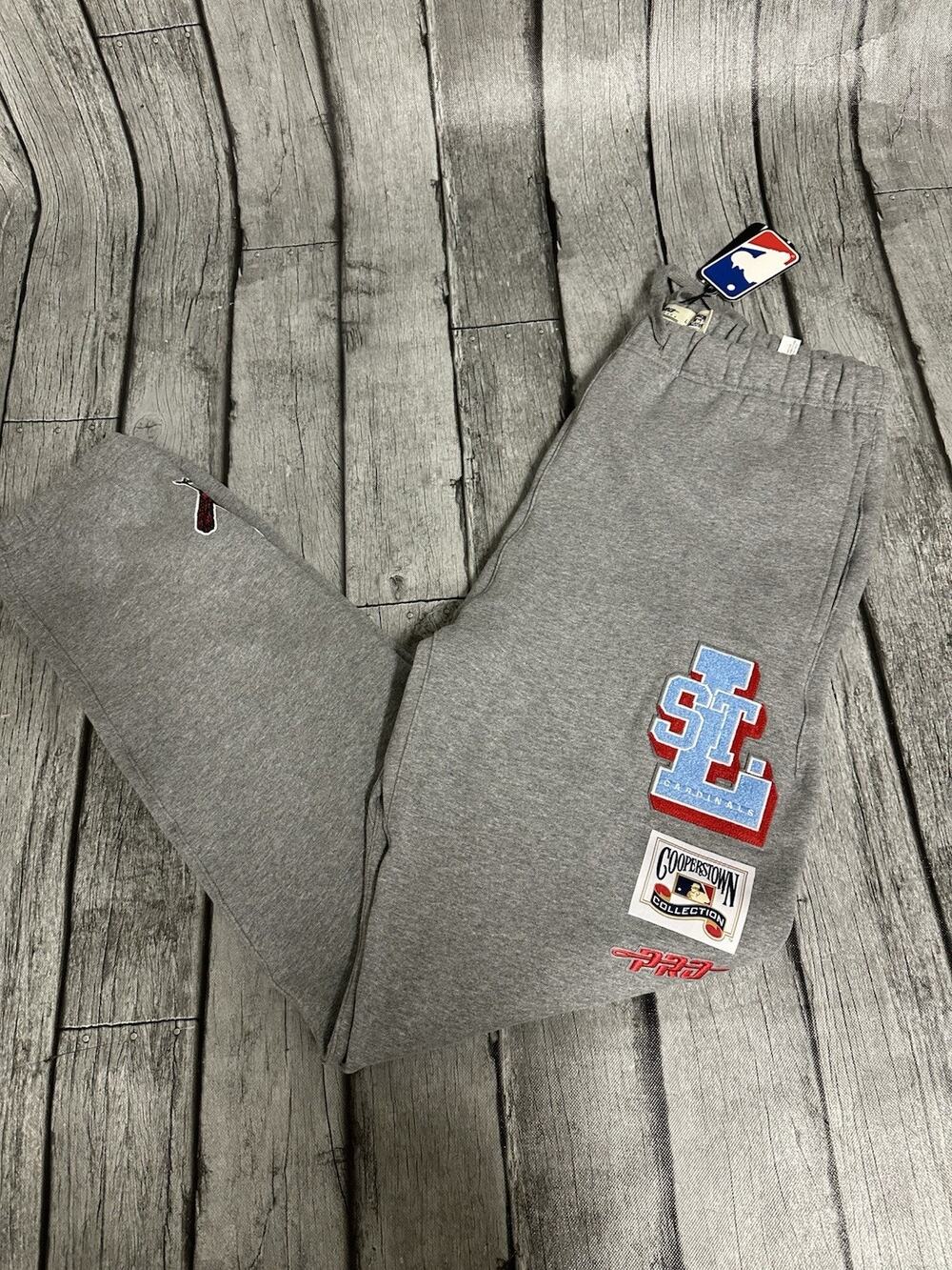 NWT Men’s Pro Standard St Louis Cardinals Sweatpants Grey Large Cooperstown Lg